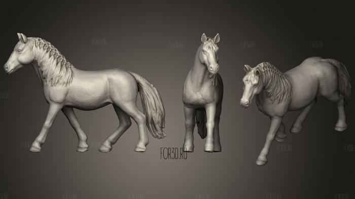 Horse toy stl model for CNC